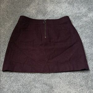 Madewell Dark Burgundy Mini Skirt